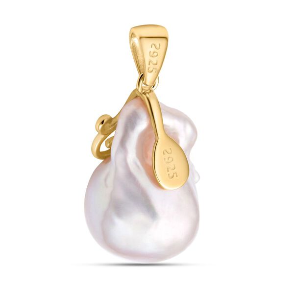 S&uuml;&szlig;wasser Perlen-Anh&auml;nger, 925 Silber vergoldet image number 5