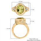 AAA Ouro Verde Quarz und Zirkon Ring, ca. 4,48 ct. image number 6