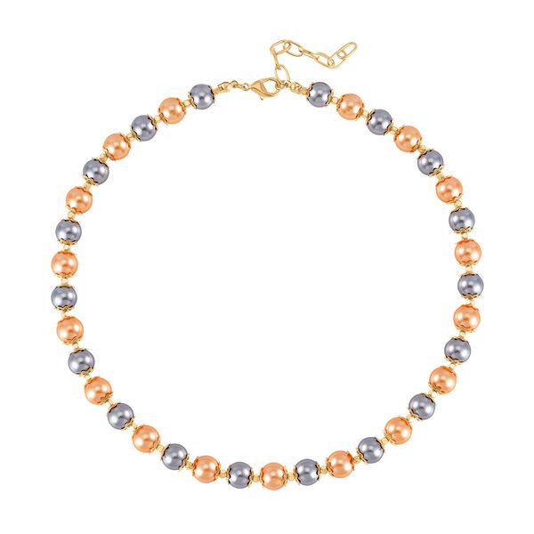 Goldene Muschelkernperle Schmuckset  Legierung vergoldet image number 4