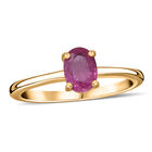 Natürlicher Mosambik Rubin Solitär-Ring, 585 Gelbgold (Größe 17.00) ca. 1.00 ct