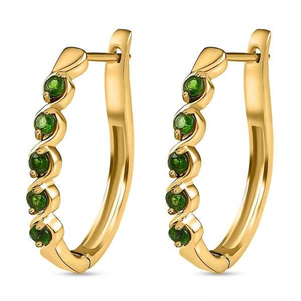 Natürliche Chromdiopsid-Ohrringe - 0,79 ct. image number 4