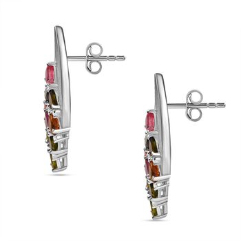 Multi-Turmalin und Zirkon Ohrringe - 2,89 ct.