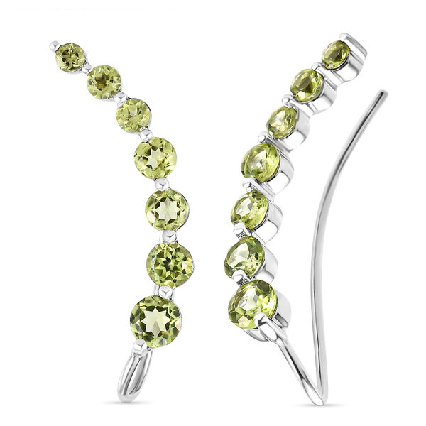Peridot-Ohrringe in Silber, 2,70 ct. image number 4