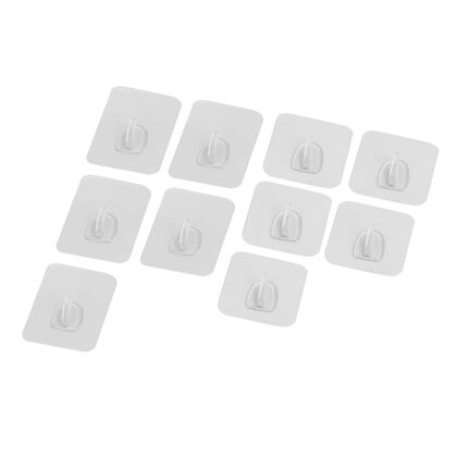 Transparentes 10er-Haken-Set