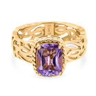 EVER TRUE AA Rose De France Amethyst Ring Nickelfreies Messing (Größe 17.00) ca. 1,94 ct