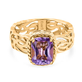 EVER TRUE AA Rose De France Amethyst Ring Nickelfreies Messing (Größe 17.00) ca. 1,94 ct
