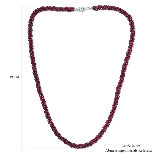 Rhodolith Granat-Halskette, 50 cm, 925 Silber ca. 117,68 ct image number 6