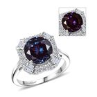 LUXURIANT DIAMOND - AAA Lab Grown Alexandrit, Lab Grown Diamant Ring 417 Gold (Gr&ouml;&szlig;e 20.00) ca. 5,32 ct