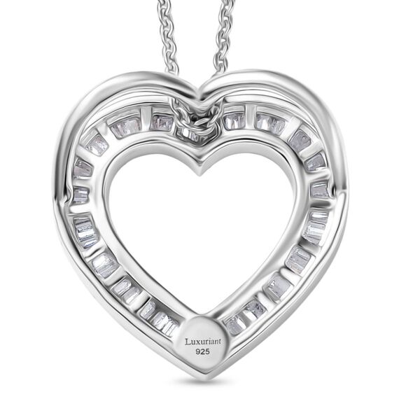 LUXURIANT SI-GH Labor Diamant Anh&auml;nger mit 50cm Kette, 925 Silber rhodiniert - 0,50 ct. image number 5