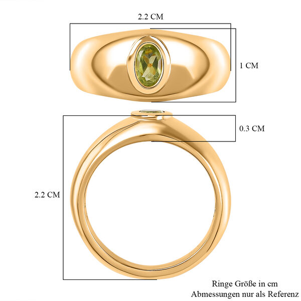 AA Nat&uuml;rlicher Peridot Ring - 0,41 ct. image number 6