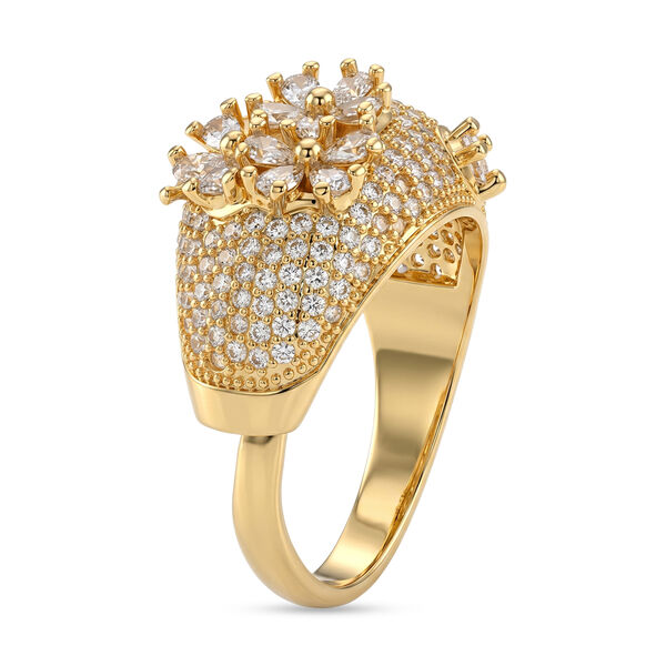 Wei&szlig;er Zirkonia Ring Nickelfreies Messing Flexibles cm image number 3