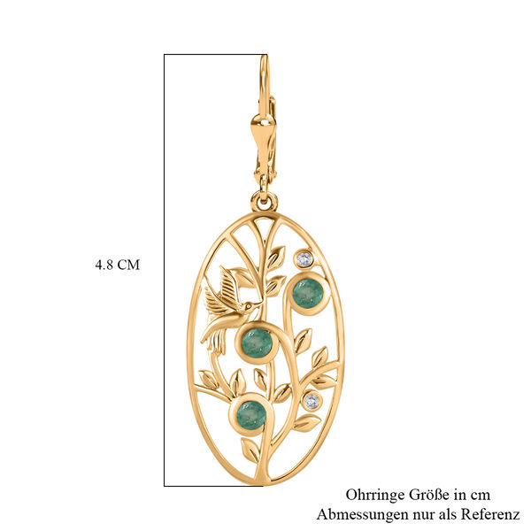 Kagem sambische Smaragd und Zirkon Ohrringe - 0,68 ct. image number 6