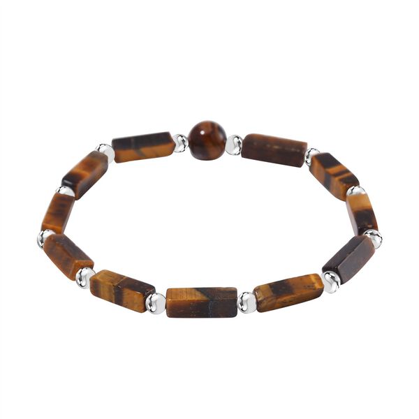 3er-Set- Gelbe Tigerauge und weiße Kristall Quarz-Armbänder - 231 ct. image number 4