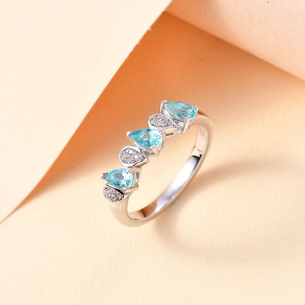 AA Lagunen Apatit und Zirkon Ring - 0,77 ct. image number 2