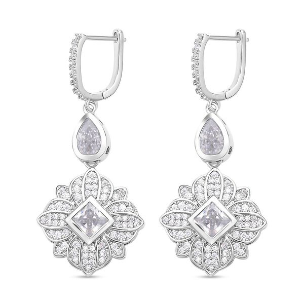 Wei&szlig;e Zirkonia Ohrringe, Messing, ca. 1.80 ct image number 4