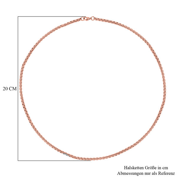 Venezianer Boxkette, Reiner Edelstahl, rosevergoldet, ca. 60 cm ca. 16,00g image number 4