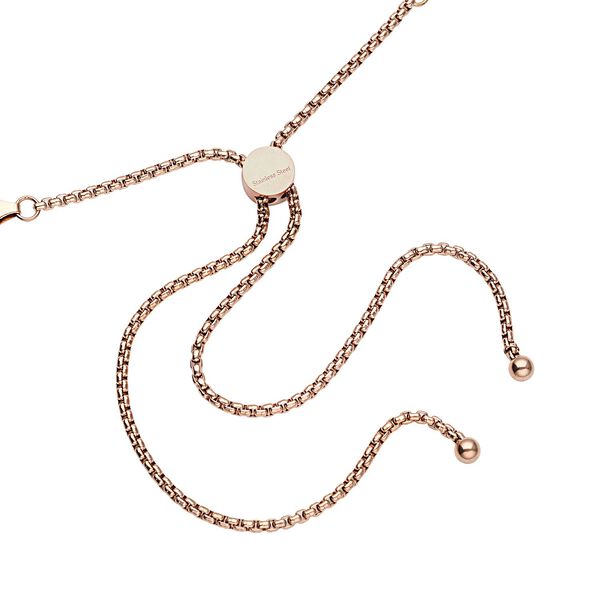 Seidige Fischgräten-Gliederkette, ca. 45 cm, reiner Edelstahl roséfarben ca. 20,20g image number 5