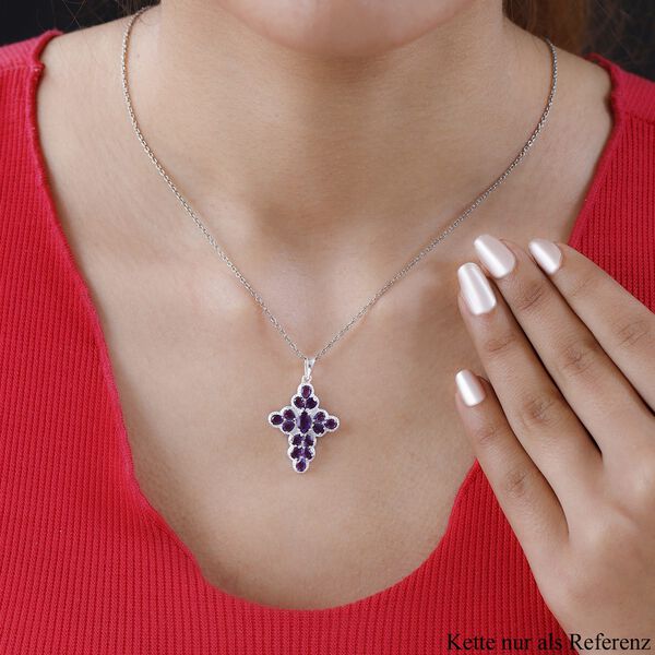 Afrikanischer Amethyst Anh&auml;nger, 925 Silber, ca. 2.55 ct image number 2