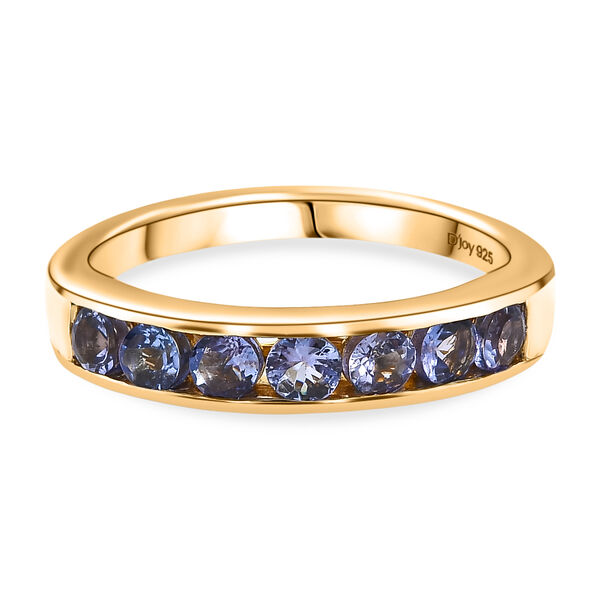 D'Joy AA Tansanit Ring, 925 Silber vergoldet - 0,89 ct.