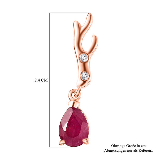 D'Joy afrikanische Rubin und Zirkon 45cm Halskette und Ohrringe image number 6