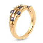 Tansanit Ring 925 Silber vergoldet  ca. 0,57 ct image number 4