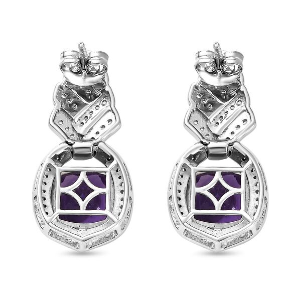 Afrikanische Amethyst und Zirkon-Ohrringe - 6,22 ct. image number 5