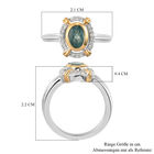 Grandidierit und Zirkon Ring 925 Silber Bicolor (Größe 18.00) ca. 0,97 ct image number 6
