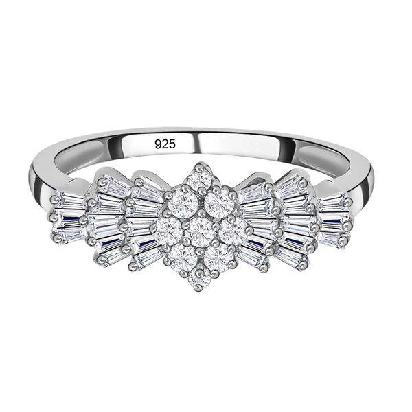 Moissanit Ballerina Ring, 925 Silber rhodiniert - 1,12 ct. image number 0