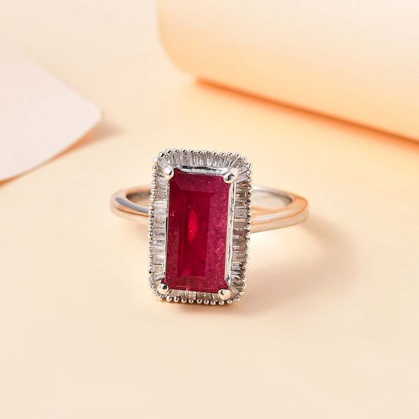 Afrikanischer Rubin und Diamant-Ring - 4,67 ct. image number 9