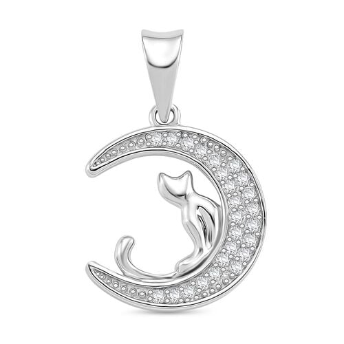 Moissanit Anhänger 925 Silber rhodiniert ca. 0,18 ct. image number 0