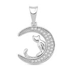Moissanit Anhänger 925 Silber rhodiniert ca. 0,18 ct.