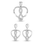 LUSTRO STELLA - Weißer Zirkonia Schmuckset 925 Silber rhodiniert