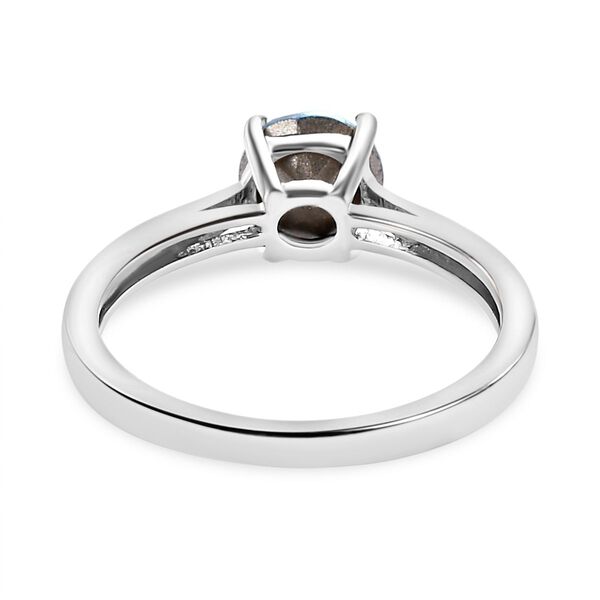 Aquamarin Kristall Ring 925 Silber platiniert (Gr&ouml;&szlig;e 16.00) ca. 1,50 ct image number 6