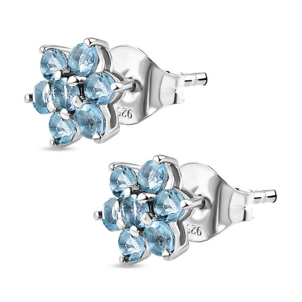 Espirito Santo Aquamarin-Ohrringe, 925 Silber, platiniert ca. 0,94 ct image number 4
