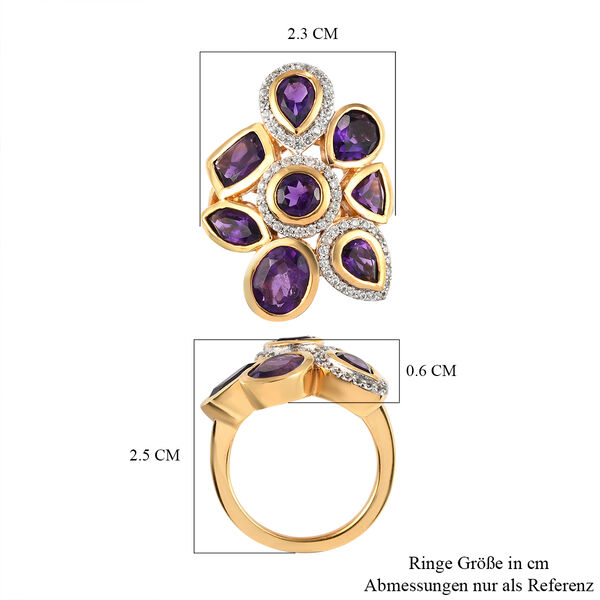 Lusaka Amethyst und Zirkon-Ring - 5,46 ct. image number 7