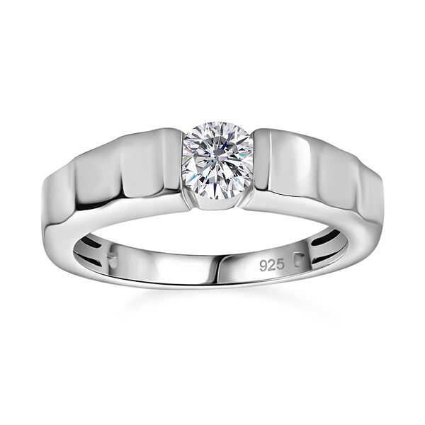 EF Moissanit Ring in rhodiniertem Silber - 0,43 ct. image number 4