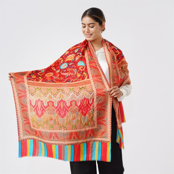 LA MAREY Schal aus 100% Premium-Kaschmir mit Digitaldruck, 70x200 cm, Paisley image number 6