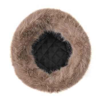 Hut aus Kunstfell, Grau