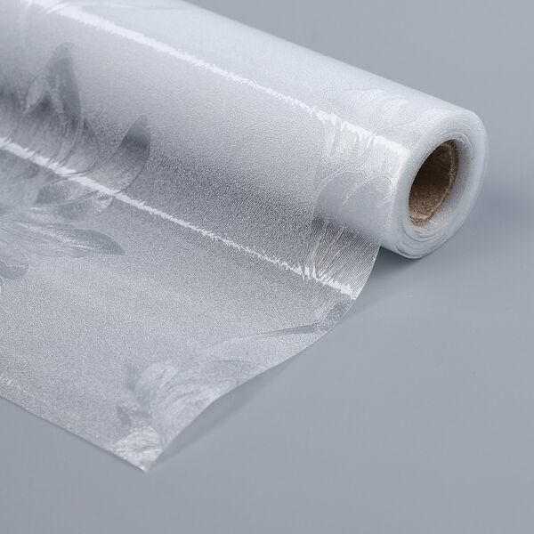 Statisch haftende Fensterfolie, nicht klebend, Hibiskusblüte Blumenmuster image number 2