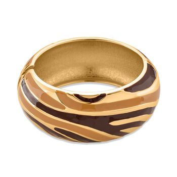 Emaille-Armreif im Wellen-Design, ca. 18 cm, Braun