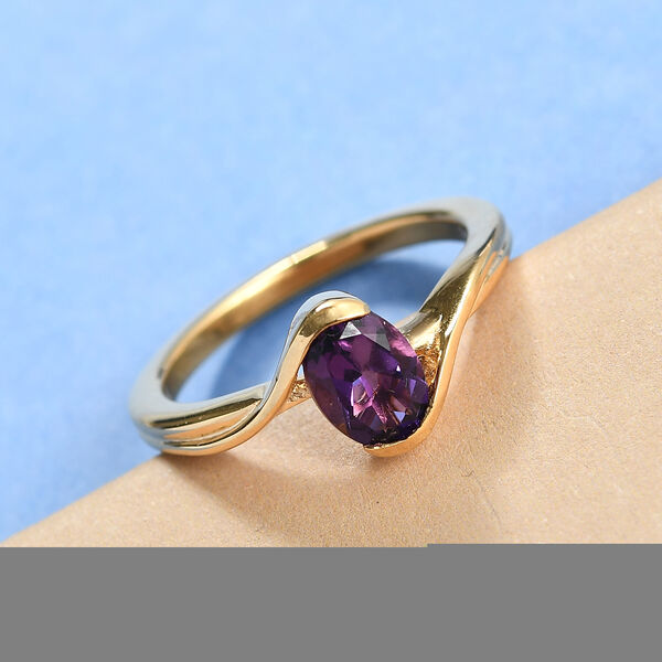 Marokkanischer Amethyst Ring 925 Silber vergoldet  ca. 0,69 ct image number 2