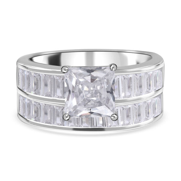 LUSTRO STELLA 2er-Set- wei&szlig;e Zirkonia-Ringe - 5,04 ct.