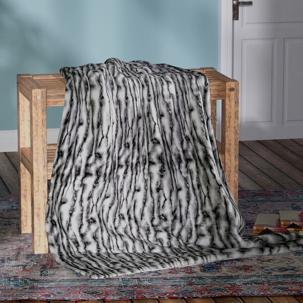 Serenity Night- wolkenweiche Kunstfell-Sherpa-Decke, Wei&szlig; image number 5