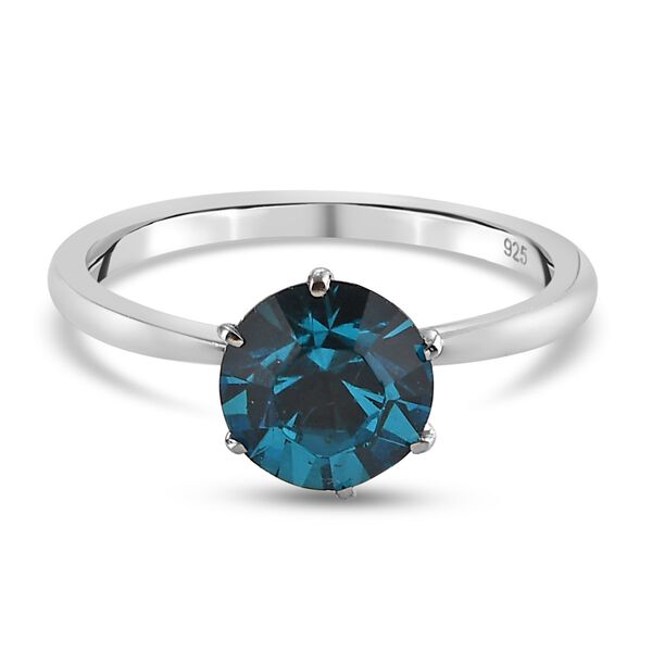 LUSTRO STELLA &Ouml;sterreichischer Indicolite Kristall Solit&auml;r Set aus Ring, Ohrringe und Anh&auml;nger 925 Silber platiniert image number 3