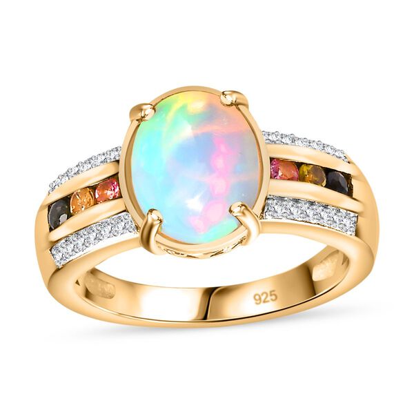 AA &auml;thiopischer Welo Opal, Multi-Turmalin und Zirkon Ring - 2 ct. image number 5