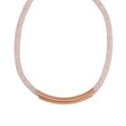 Weißer Kristall Halskette ca. 48 cm Messing