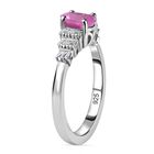 Fissure gefüllt rosa Saphir und Diamant Ring 925 Silber platiniert  ca. 1,33 ct image number 4
