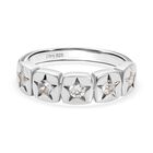 D’joy AAA Prämie Malagasy Mondstein Ring 925 Silber platiniert (Größe 20.00) ca. 0,36 ct