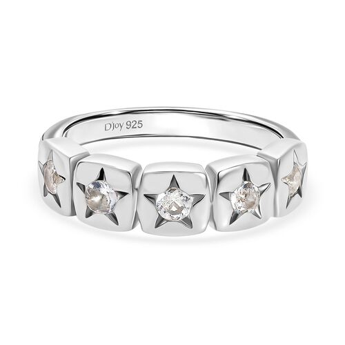 D’joy AAA Prämie Malagasy Mondstein Ring 925 Silber platiniert (Größe 20.00) ca. 0,36 ct image number 0