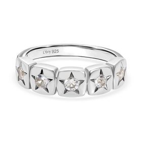 D’joy AAA Prämie Malagasy Mondstein Ring 925 Silber platiniert (Größe 20.00) ca. 0,36 ct